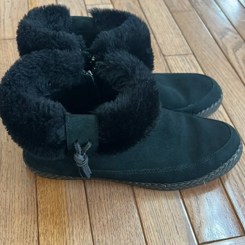 UGG Women's Black Fur-Lined Ankle Boots